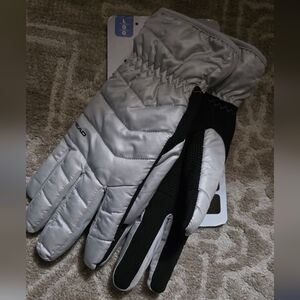New!Head Metallic Gray and Black Gloves